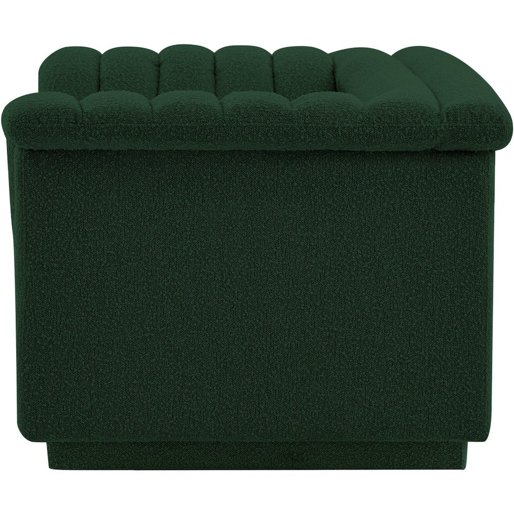 Cascade Green Boucle Fabric Chair
