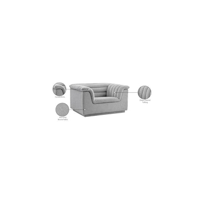 Cascade Grey Boucle Fabric Chair