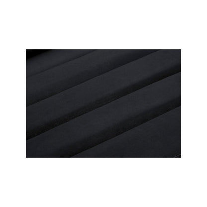 Cascade Black Velvet Fabric Loveseat
