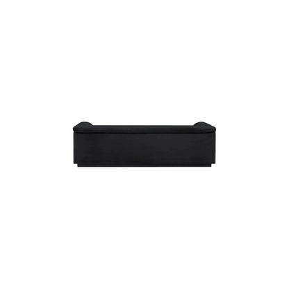 Cascade Black Velvet Fabric Sofa