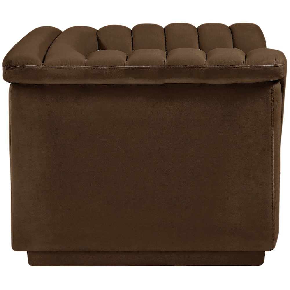 Cascade Brown Velvet Fabric Chair