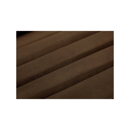 Cascade Brown Velvet Fabric Loveseat
