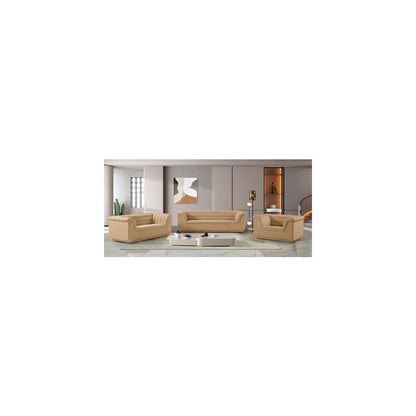 Cascade Camel Velvet Fabric Chair