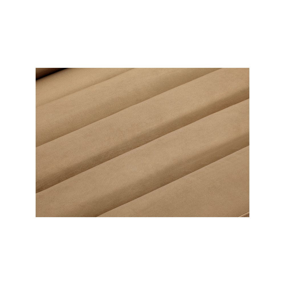 Cascade Camel Velvet Fabric Loveseat