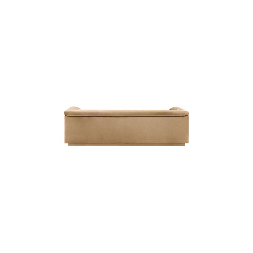 Cascade Camel Velvet Fabric Sofa
