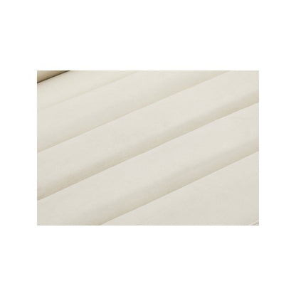 Cascade Cream Velvet Fabric Loveseat