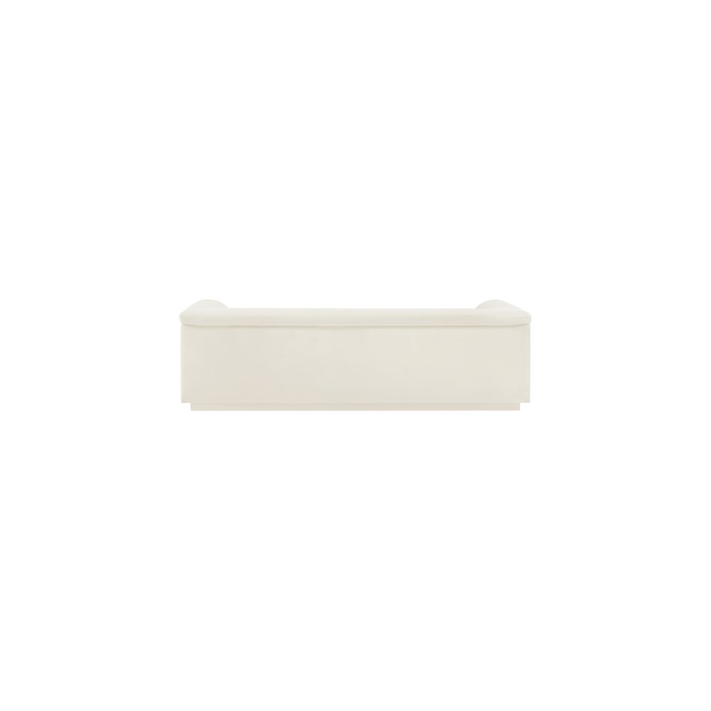 Cascade Cream Velvet Fabric Sofa
