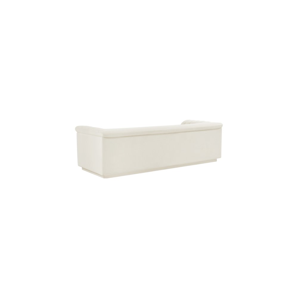 Cascade Cream Velvet Fabric Sofa