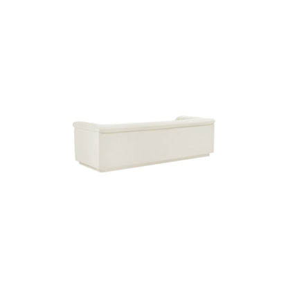 Cascade Cream Velvet Fabric Sofa