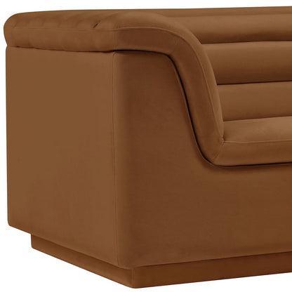 Cascade Saddle Velvet Fabric Chair