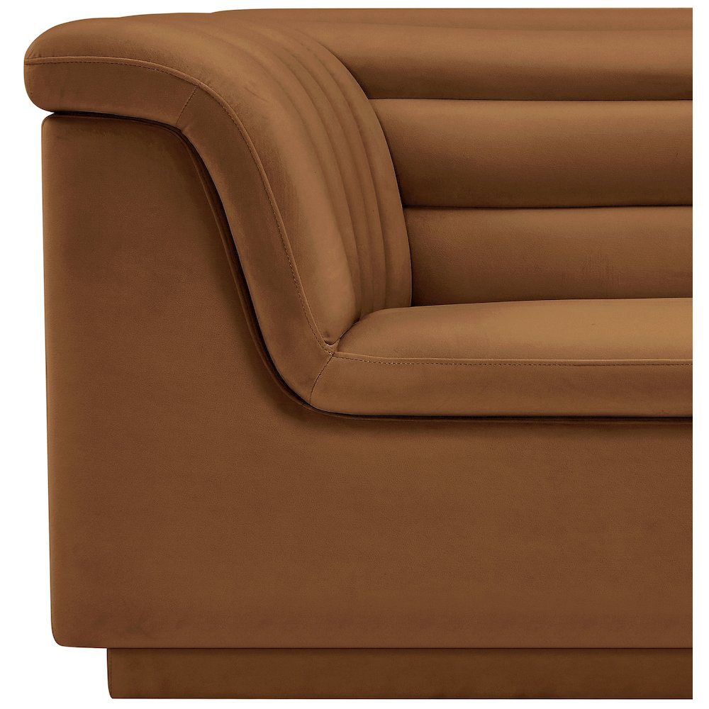 Cascade Saddle Velvet Fabric Chair