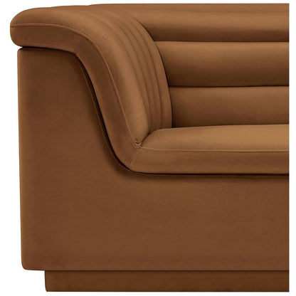 Cascade Saddle Velvet Fabric Chair