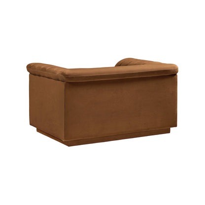 Cascade Saddle Velvet Fabric Chair