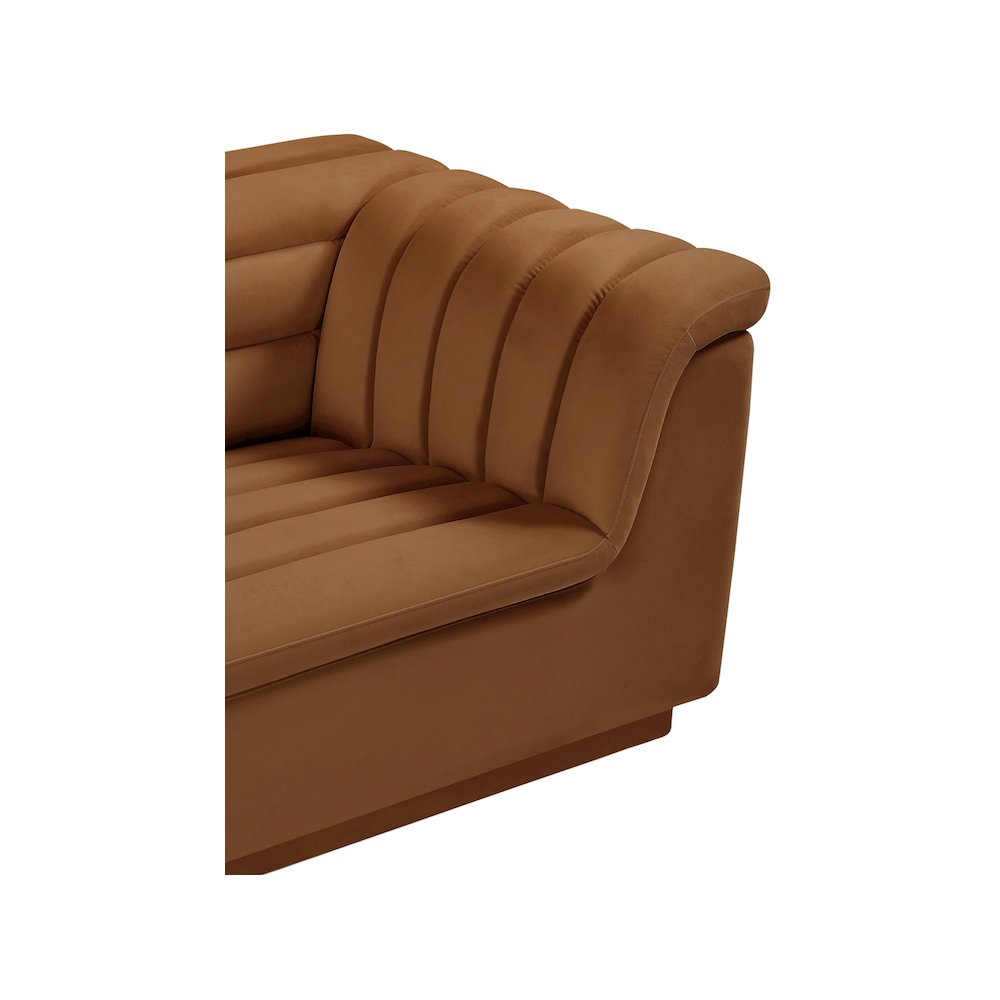 Cascade Saddle Velvet Fabric Chair