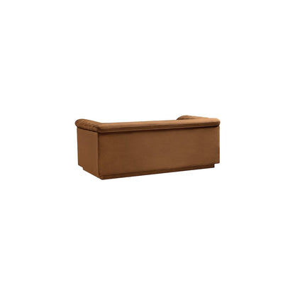 Cascade Saddle Velvet Fabric Loveseat