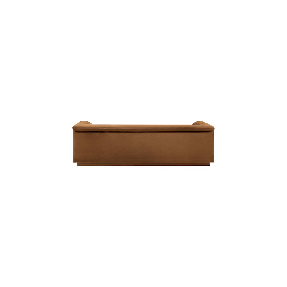 Cascade Saddle Velvet Fabric Sofa