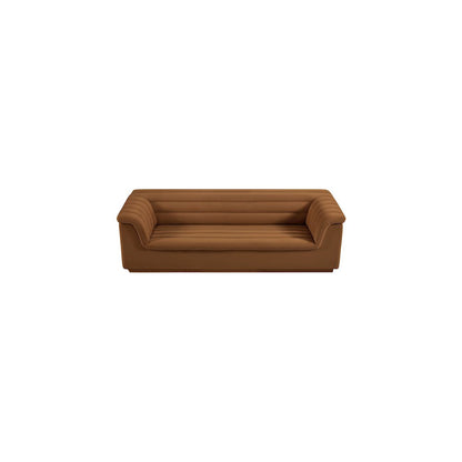 Cascade Saddle Velvet Fabric Sofa