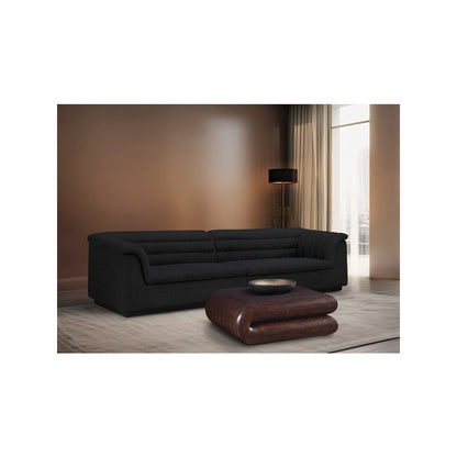 Cascade Black Boucle Fabric Modular Sofa