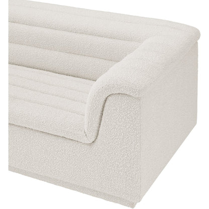 Cascade Cream Boucle Fabric Modular Sectional