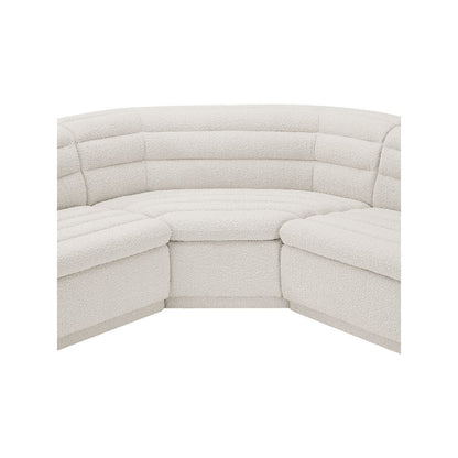 Cascade Cream Boucle Fabric Modular Sectional