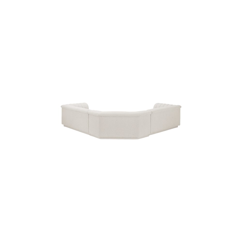 Cascade Cream Boucle Fabric Modular Sectional