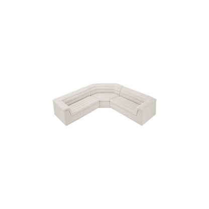 Cascade Cream Boucle Fabric Modular Sectional