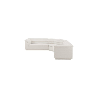 Cascade Cream Boucle Fabric Modular Sectional