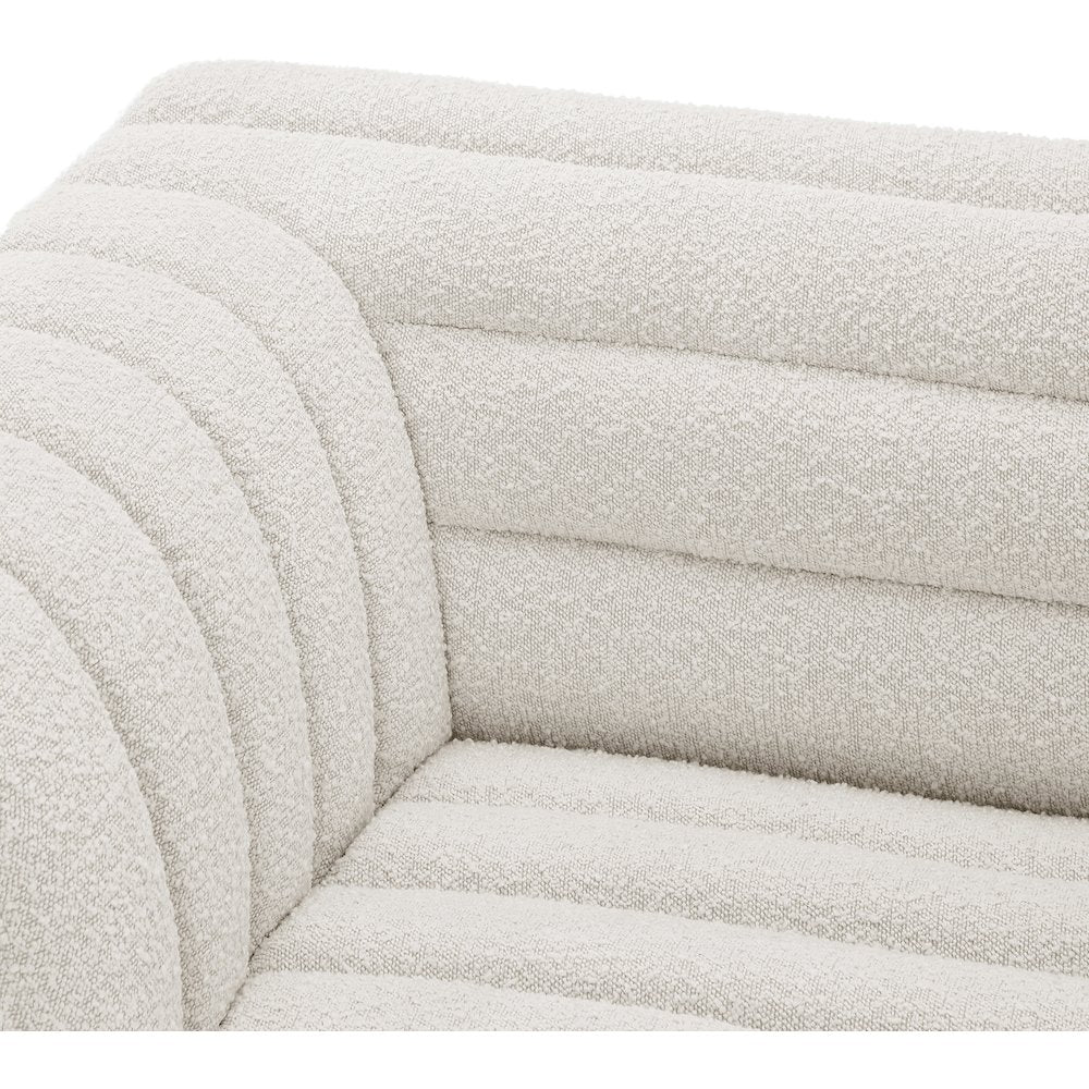 Cascade Cream Boucle Fabric Modular Sectional