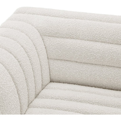Cascade Cream Boucle Fabric Modular Sectional