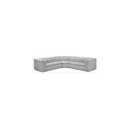 Cascade Grey Boucle Fabric Modular Sectional