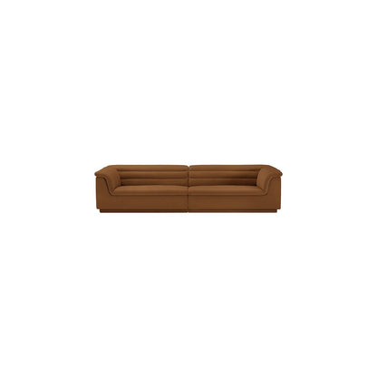 Cascade Saddle Velvet Fabric Modular Sofa