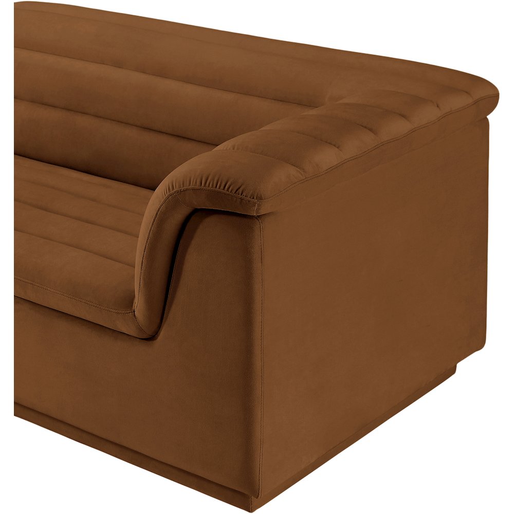 Cascade Saddle Velvet Fabric Modular Sofa