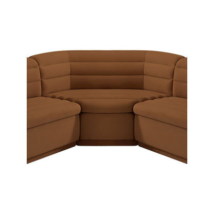 Cascade Saddle Velvet Fabric Modular Sectional