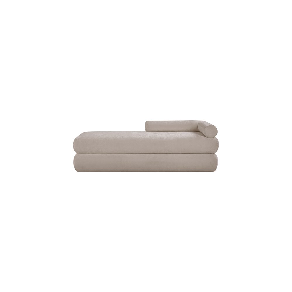 Kennedy Beige Chenille Fabric Bench
