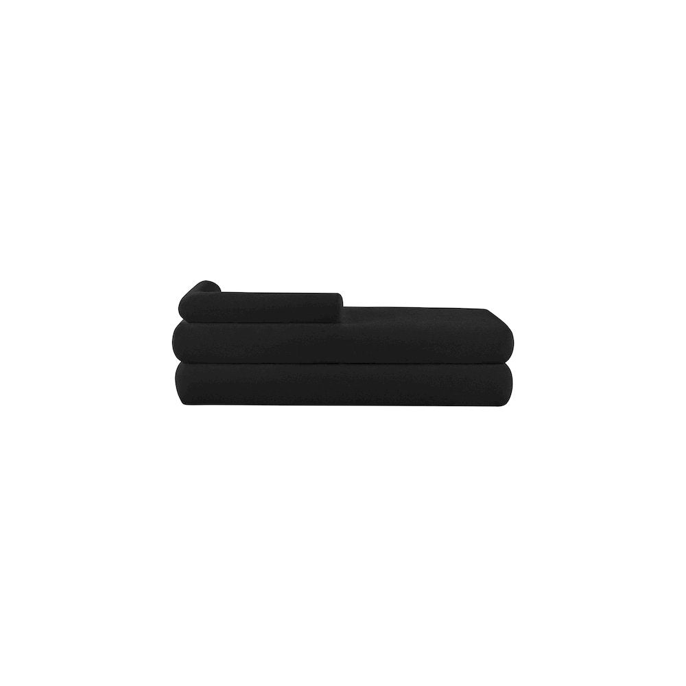 Kennedy Black Chenille Fabric Bench