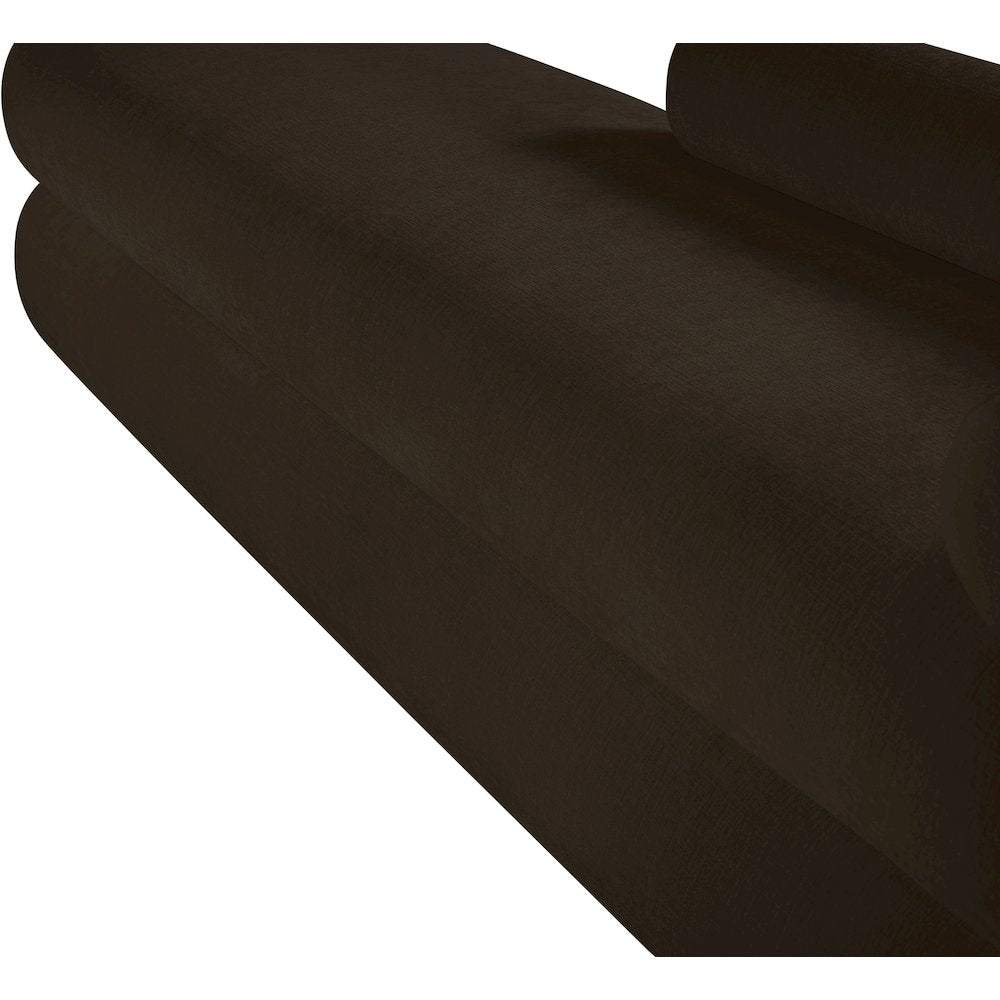 Kennedy Brown Chenille Fabric Bench