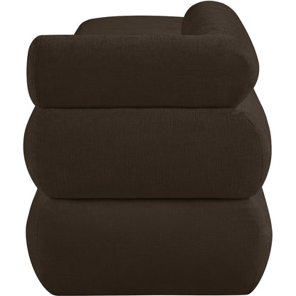 Kennedy Brown Chenille Fabric Bench