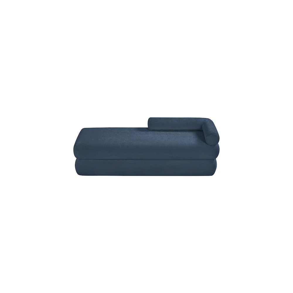 Kennedy Light Blue Chenille Fabric Bench