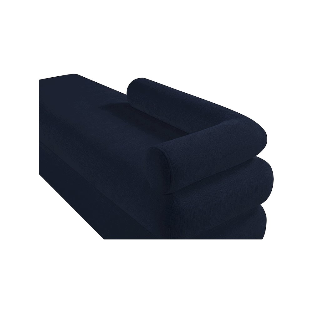 Kennedy Navy Chenille Fabric Bench