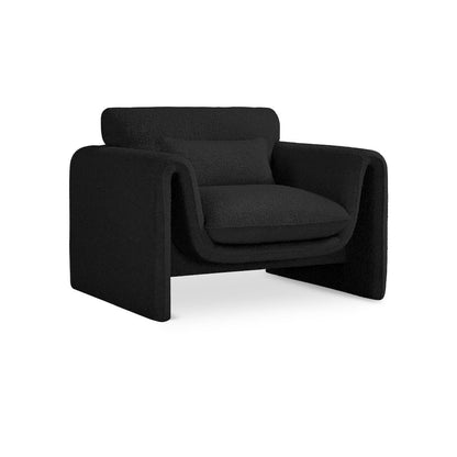 Stylus Black Boucle Fabric Chair