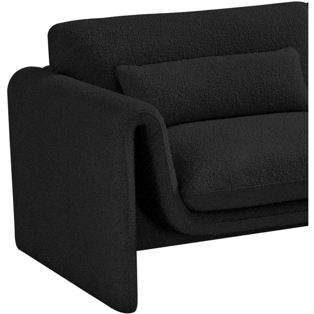 Stylus Black Boucle Fabric Chair