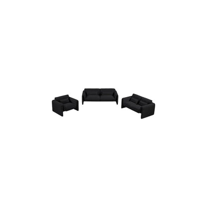 Stylus Black Boucle Fabric Chair