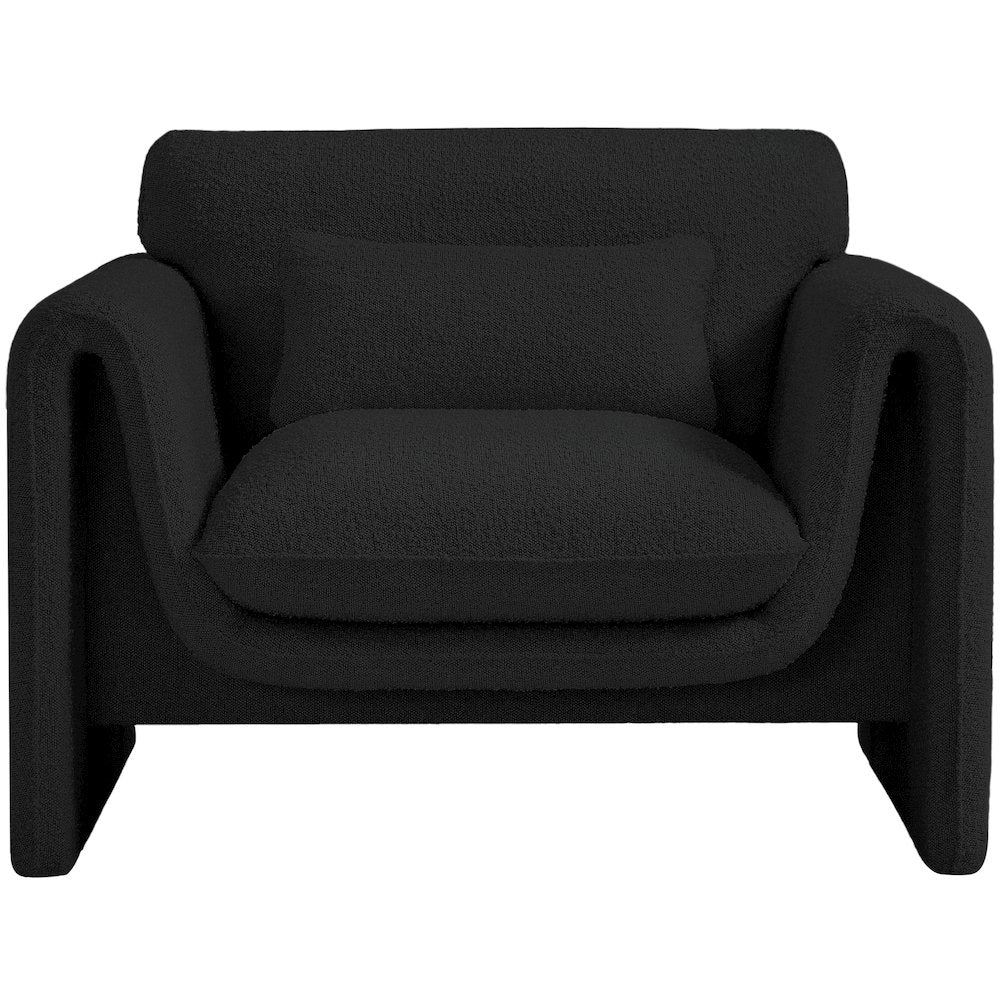 Stylus Black Boucle Fabric Chair