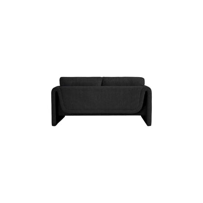 Stylus Black Boucle Fabric Loveseat