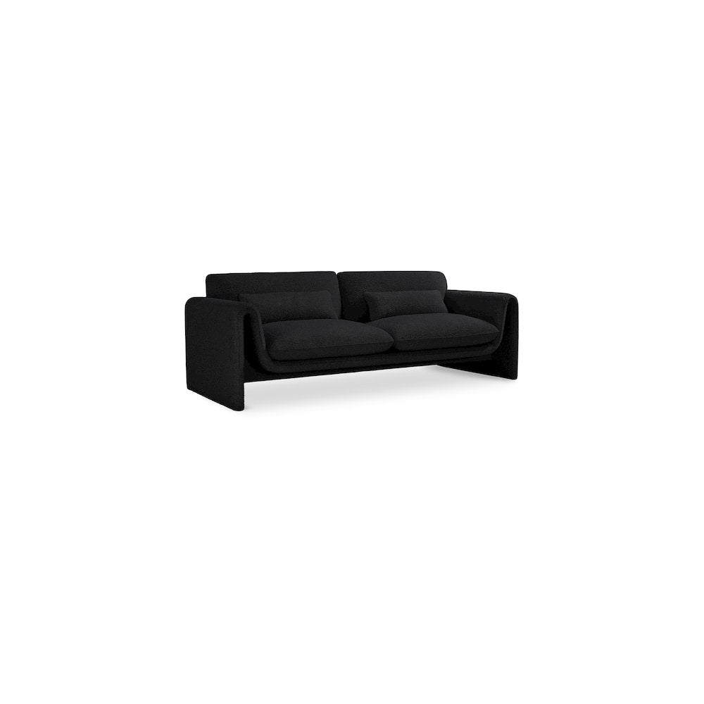 Stylus Black Boucle Fabric Sofa