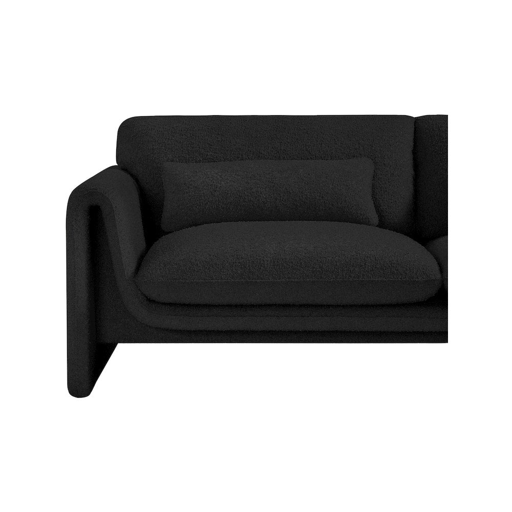 Stylus Black Boucle Fabric Sofa