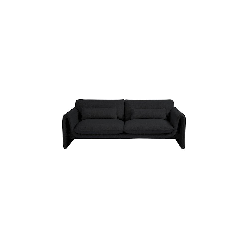 Stylus Black Boucle Fabric Sofa