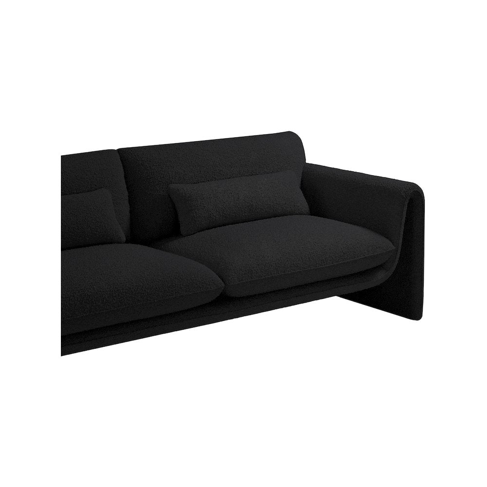 Stylus Black Boucle Fabric Sofa