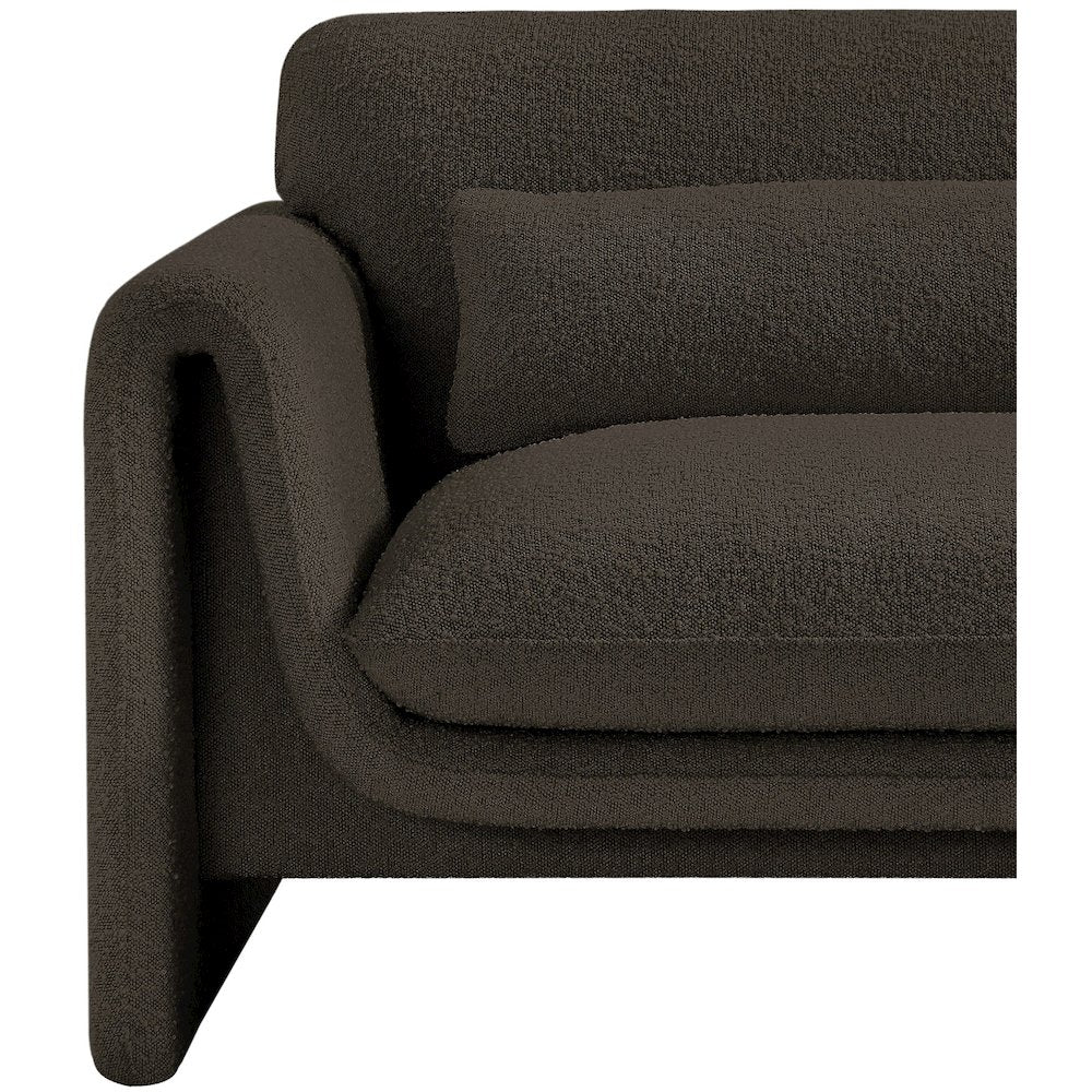 Stylus Brown Boucle Fabric Chair