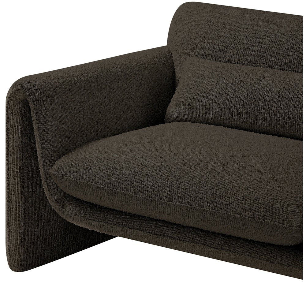 Stylus Brown Boucle Fabric Chair